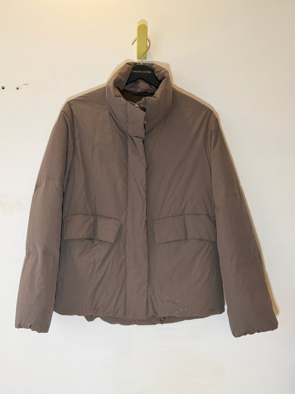 COS Taupe Stand Collar Down Padded Jacket US 4